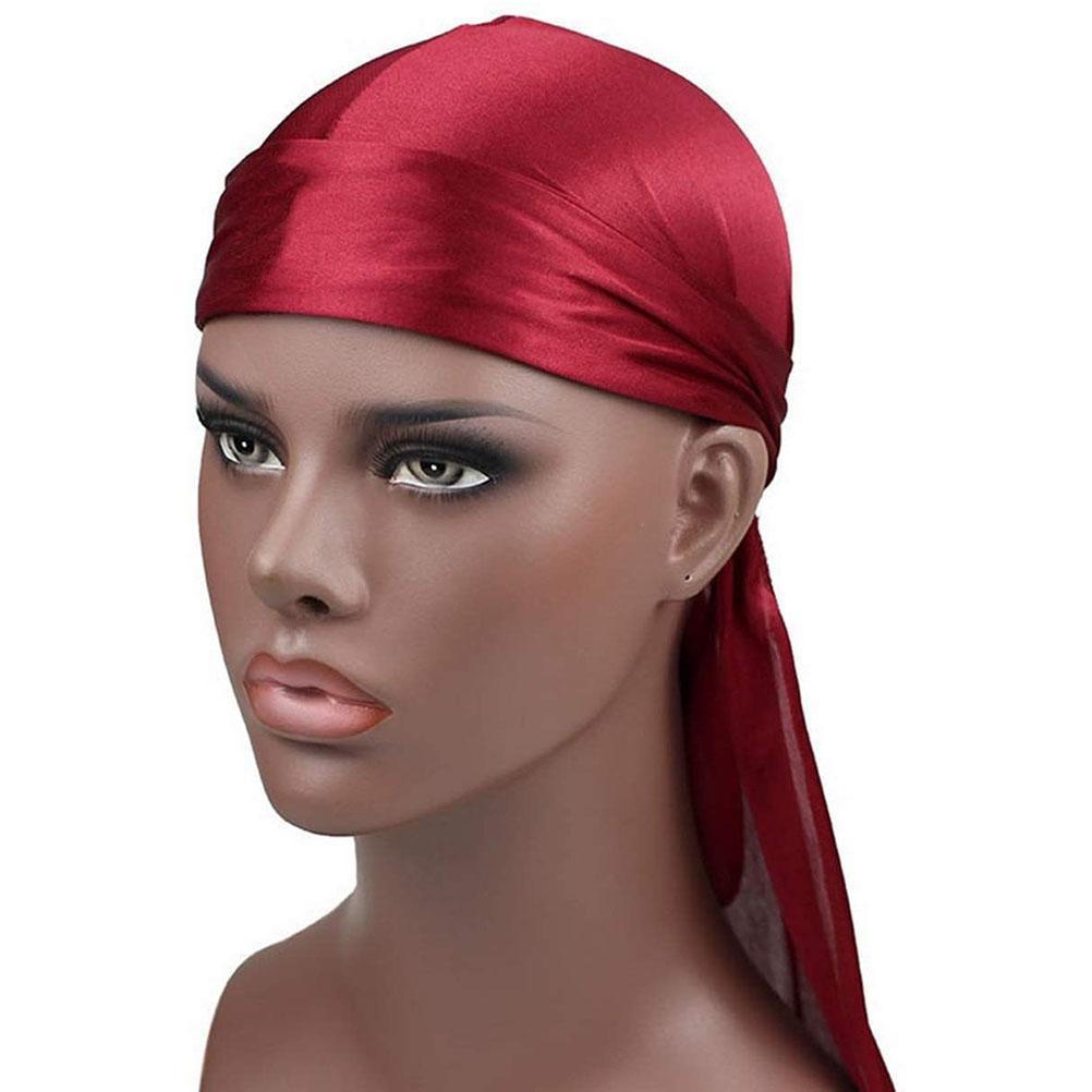 3 комплекта мягких шелковистых повязок Durag с длинным хвостом для мужчин, байкерский головной убор с шапкой-бини