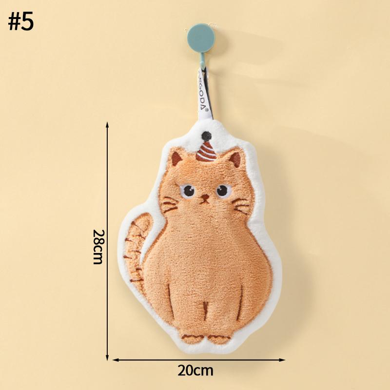 Cartoon Black Cat Hand Towel Soft Absorbent Coral Fleece Children Face Towel Halloween Pumpkin Hand Towels Bathroom Kitchen Use