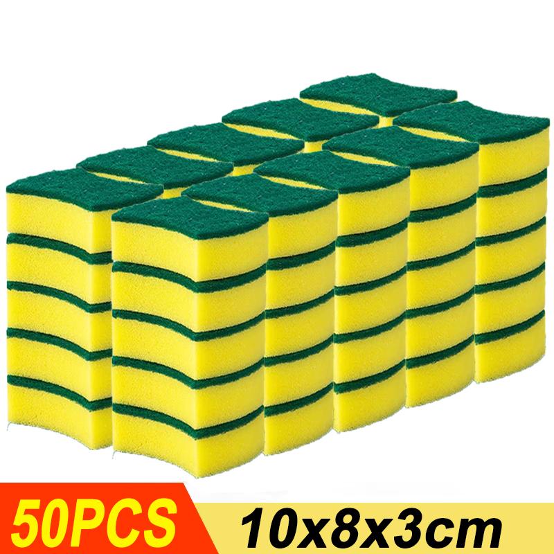 100/5 шт. кухонная губка для мытья посуды, чистящая губка для посуды, удаление пятен ржавчины, щетка для посуды, губки для мытья посуды, оптовая продажа