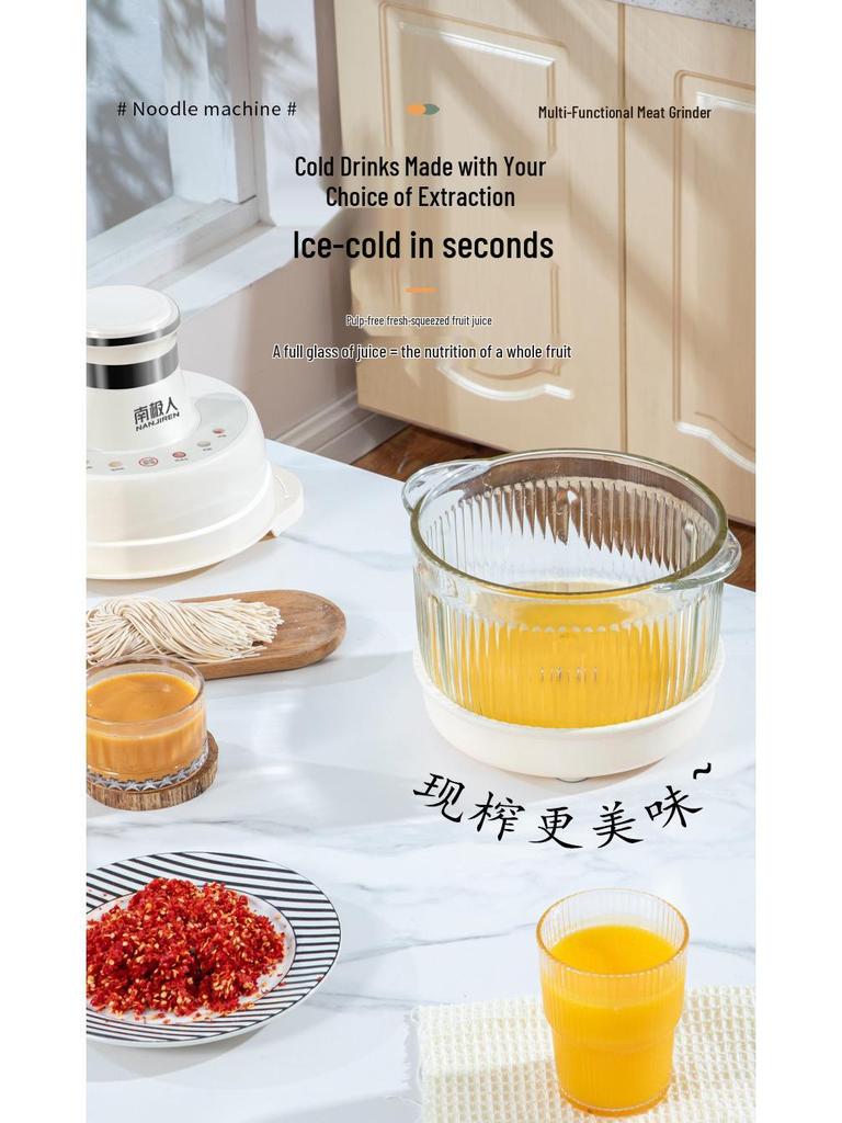 Автомиксер Nanji Ren 5-в-1: Тесто, Детское питание, Мясорубка и Умная мультиварка