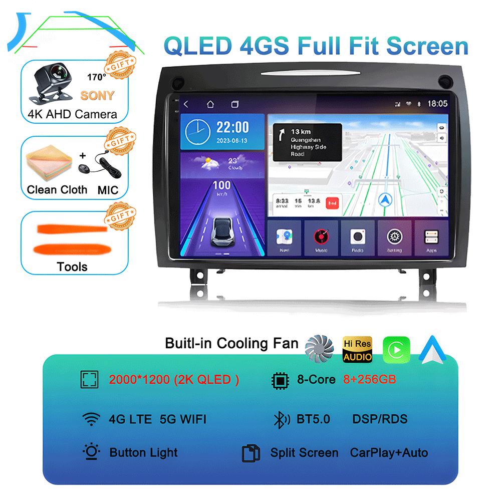 Android 14 для Mercedes Benz SLK class R171 SLK200 SLK280 SLK300 2000-2011 Автомобильный Радио Мультимедиа Видео Плеер Навигация GPS