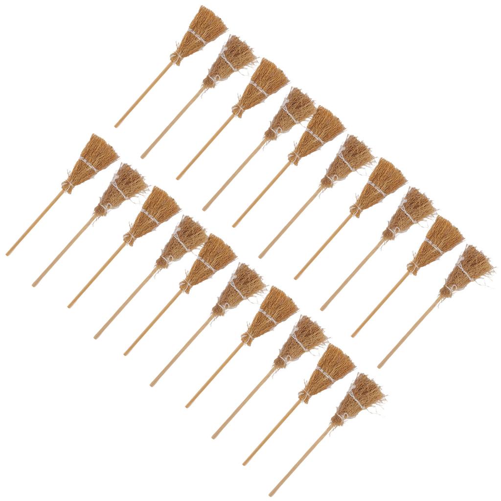 20 шт. Мини-метла ведьмы, белая веревка, украшение, сделай сам, мини-метла ведьмы для Хэллоуина