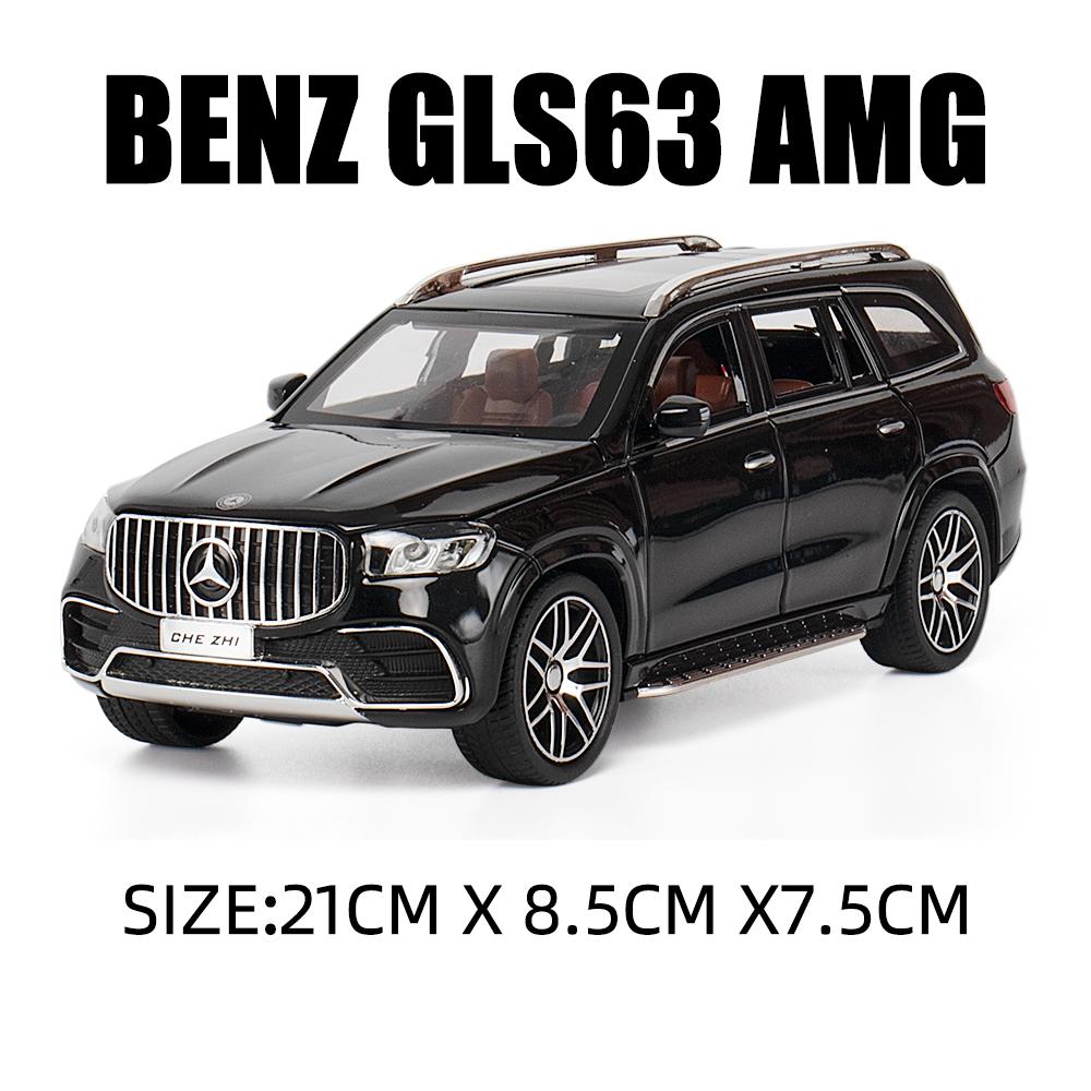 Моделирование 1:24 Mercedes Benz GLS63 AMG Внедорожник Литой Металлический Модель Звук и Свет Серия Детская Игрушка Подарок для Детей Подарок на День Рождения