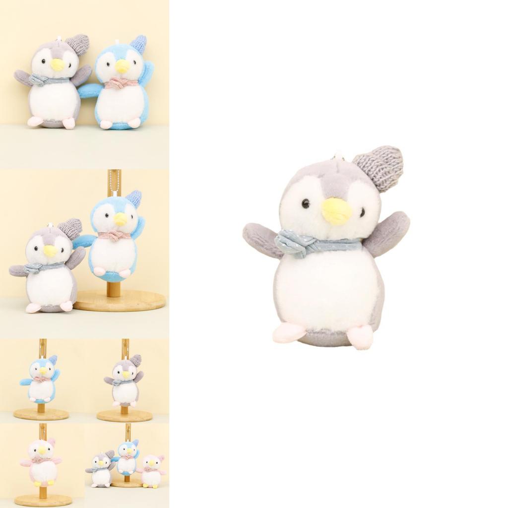 Japanese Style Fluffy Penguin Keychain Cute Stuffed Animal For Couples And Kids