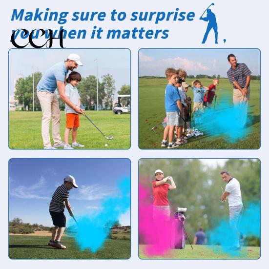 Unique Gender Reveal Idea Golf Ball with Tee Exploding Exquisite Craftsmanship Set Powder Explosion Announcement Party Themed Decoration Safe Option