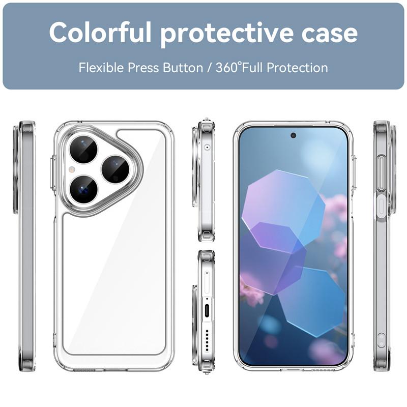 Для Huawei Pura 80 Чехол Huawei Pura 80 Pura 80 Pro Plus Ultra Чехол ТПУ Прозрачный ПК + Силикон Ударопрочный Защитный Чехол для Телефона