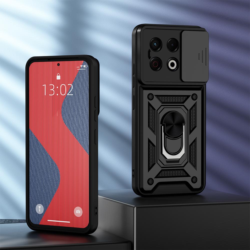 KEYSION Противоударный защитный чехол для TECNO Spark 30 Pro Slide Camera Защитное кольцо для объектива Подставка для телефона Задняя крышка для Camon 30S Pro