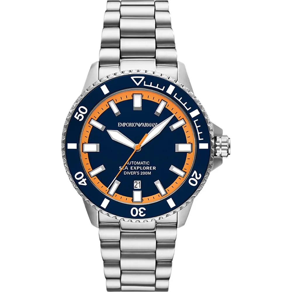 Emporio Armani Sea Explorer Темно-синий Нержавеющая сталь Мужские Автоматические Дайверские Часы AR60090