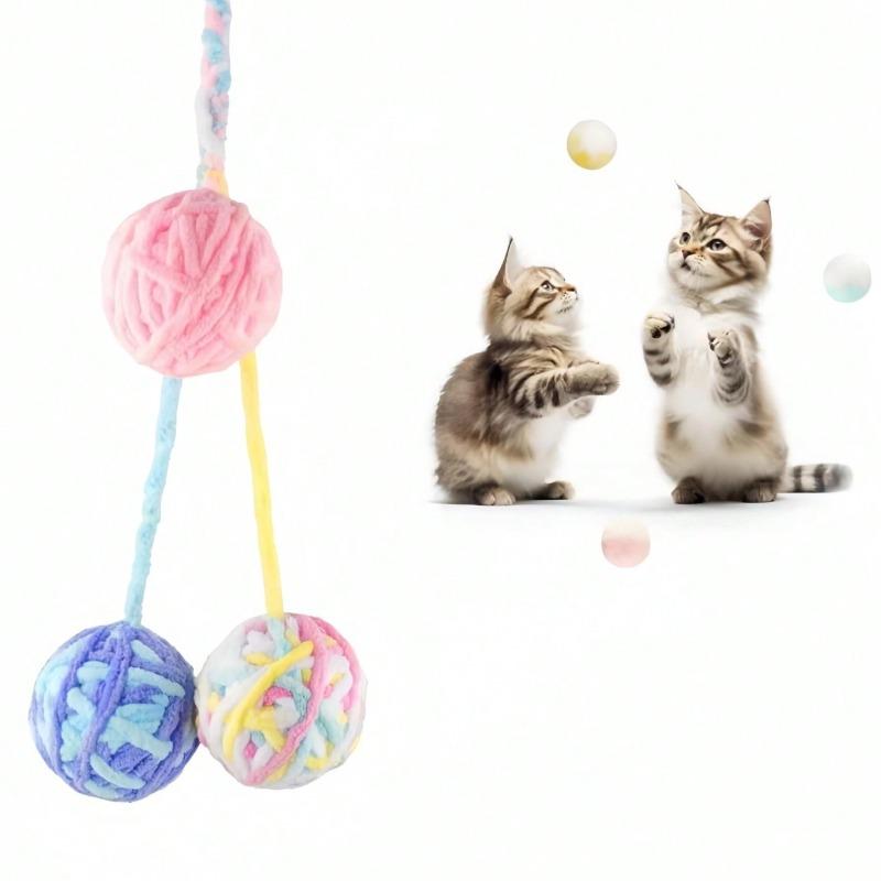 Мягкие Интерактивные Игрушки для Кошек, Самостоятельная Игра, Товары для Кошек (Случайный цвет) Рождество Для Рождественских Подарков