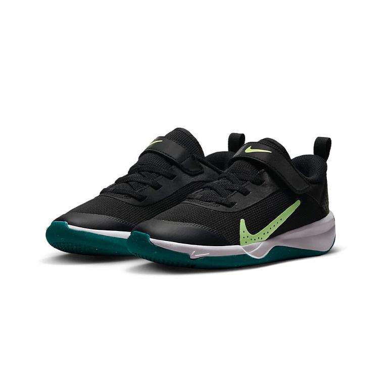 Nike Omni Multi Court Многоцелевые Нескользящие Устойчивые к истиранию Низкие Детские Повседневные Кроссовки Черно-Зеленые DM9026-003