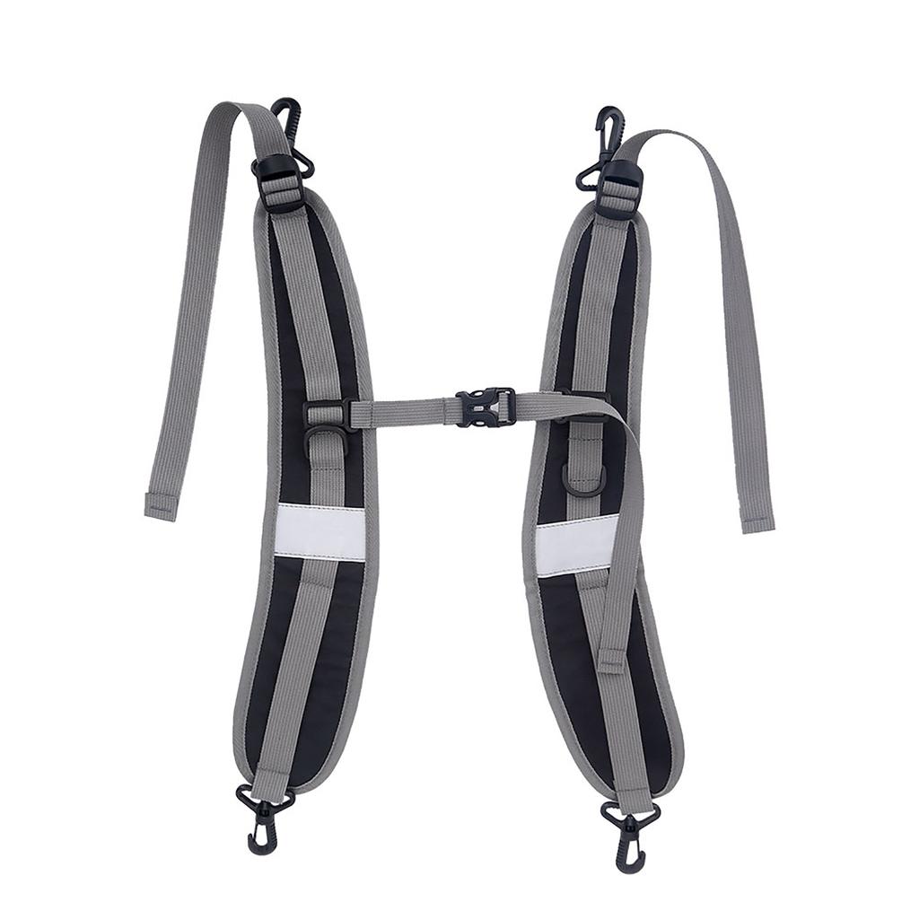 Нейлоновый рюкзак с регулируемыми плечевыми ремнями, поясом, запасными частями, аксессуарами (Черный + серый)