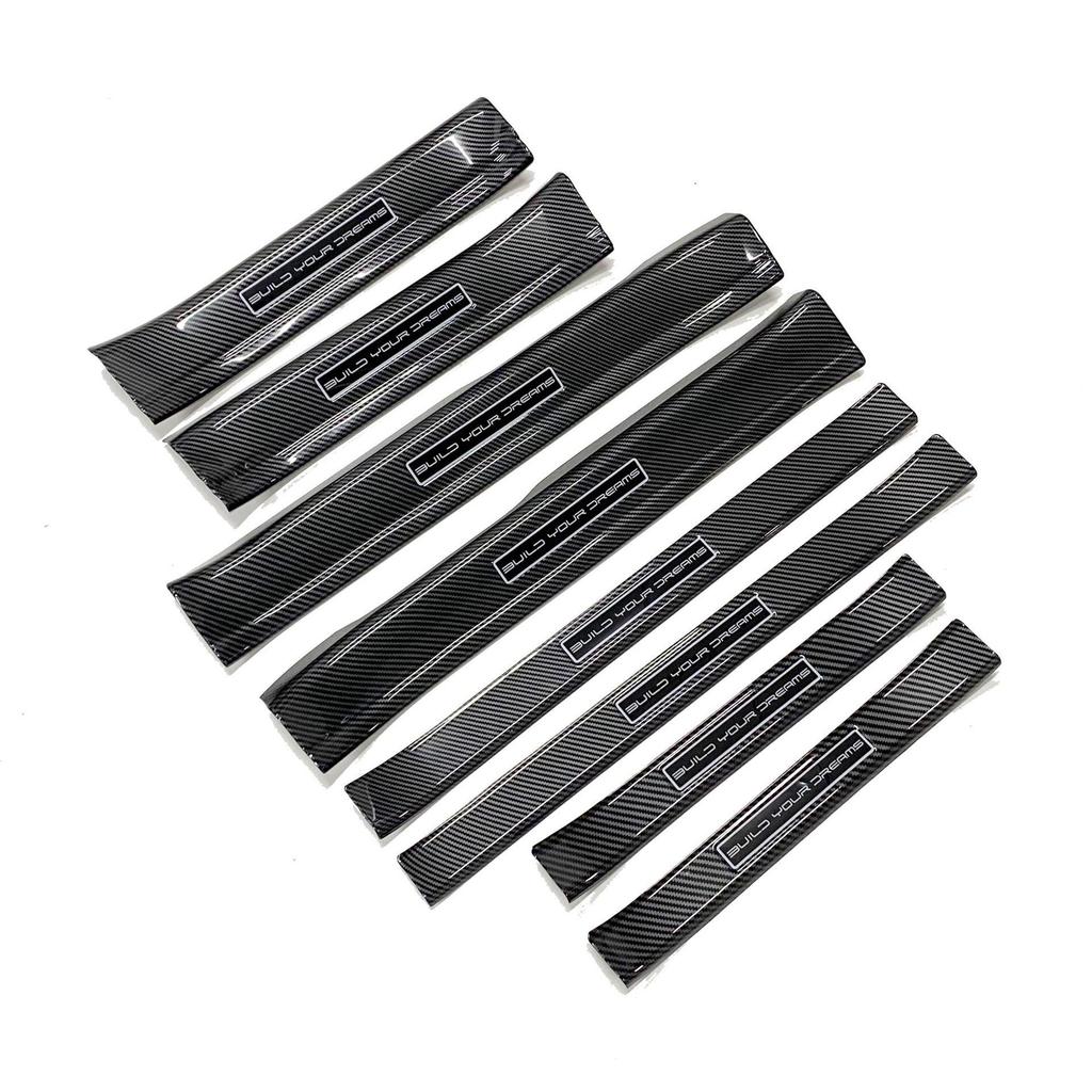 Compatible with BYD Song PLUS, Carbon Fiber Pattern Door Sill and Rear Bumper Anti-Kick Protection Upgrade.