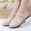 2025 New Cloth Shoes Women's Spring and Autumn Ethnic Style Hanfu Embroidered Shoes Soft Sole Middle-aged and Elderly Mother Women's Single Shoes