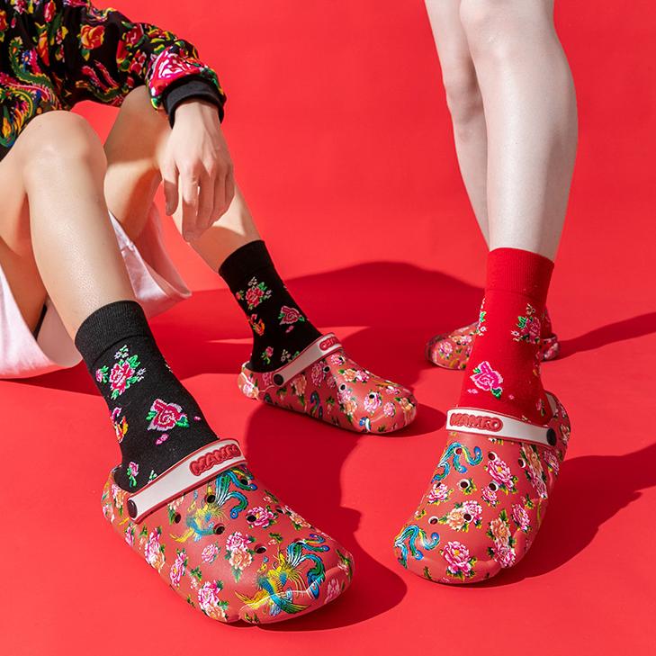 Обувь Red Hole для женщин, пляжная, садовая, сандалии для отдыха на открытом воздухе с носками, повседневные сандалии для мужчин