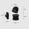 Men Windproof Hat Outdoor Travel Leisure Winter Balaclava Scarf Gloves Three-Piece Thick Cashmere Warm Knitted Hat Neck Protect