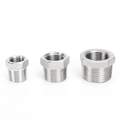 1/8" 1/4" 3/8" 1/2" 3/4" 1" 1-1/4" NPT наружная резьба к внутренней резьбе 304 нержавеющая сталь переходная втулка переходной фитинг соединитель