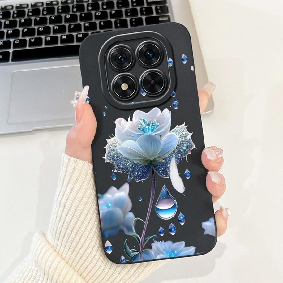 Чехол для Xiaomi Redmi Note 14 Pro 5G Популярный Цветочный Мраморный Мягкий Конфетный Силиконовый Задняя Крышка Телефона Для Redmi Note 14 Pro Plus Funda