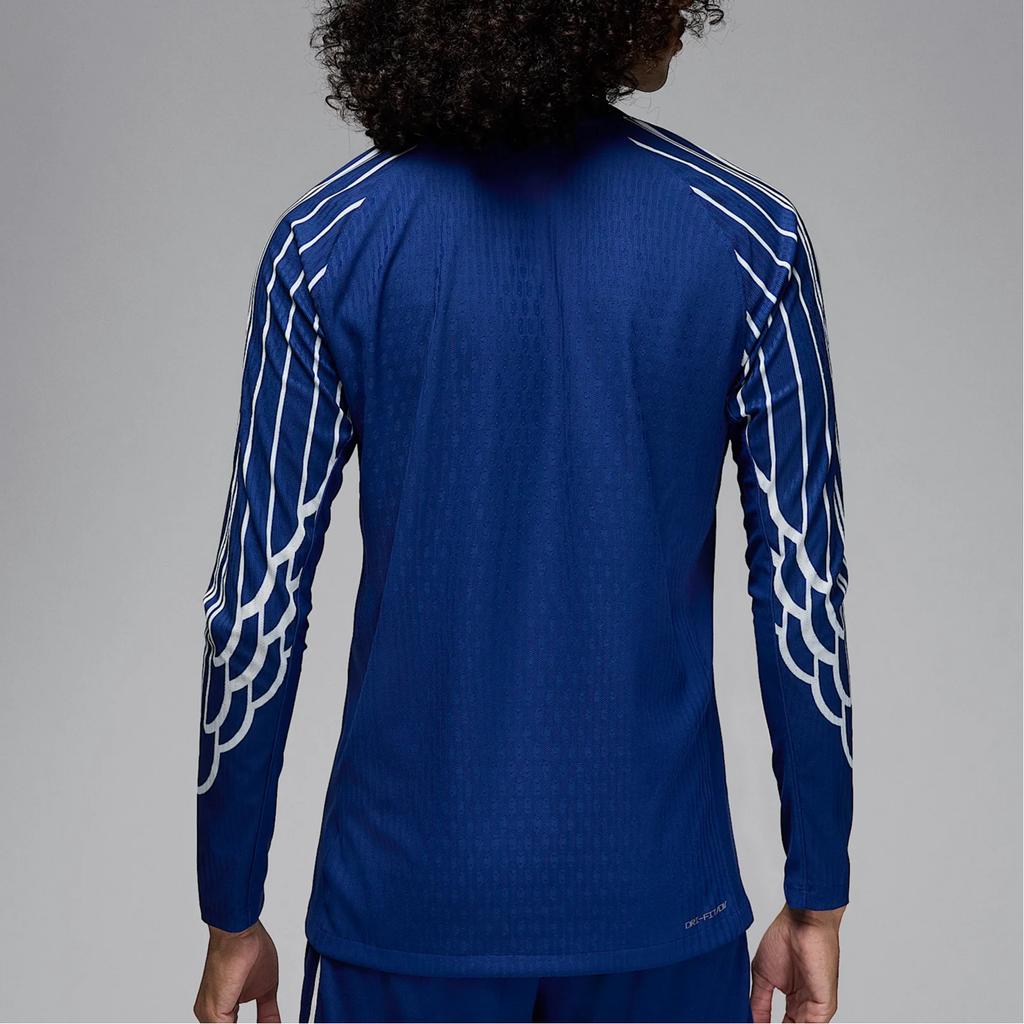 Air Jordan Paris Saint-Germain 2024/25 Матчевая Четвертая Dri-FIT ADV Футбольная Аутентичная Футболка с Длинным Рукавом Blue Void/Phantom/Phantom Мужские Топы HJ7322-493