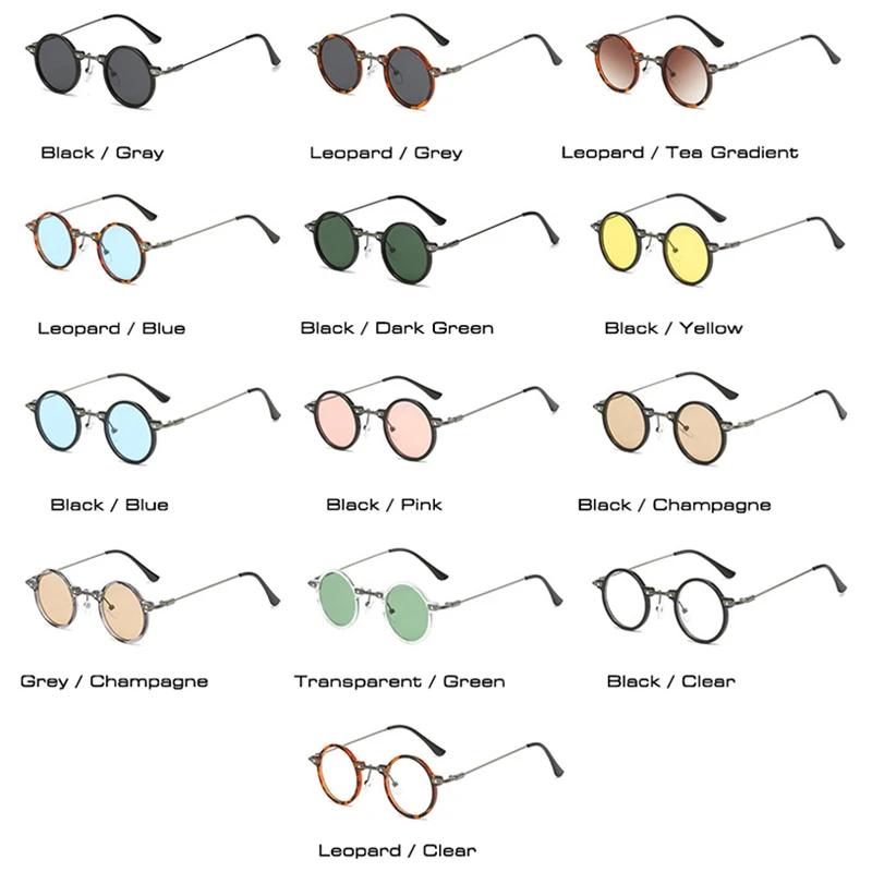 SHAUNA Ретро Маленькие Круглые Женские Солнцезащитные Очки Прозрачные Океанские Линзы Оттенки UV400 Мужские Панк Солнцезащитные Очки