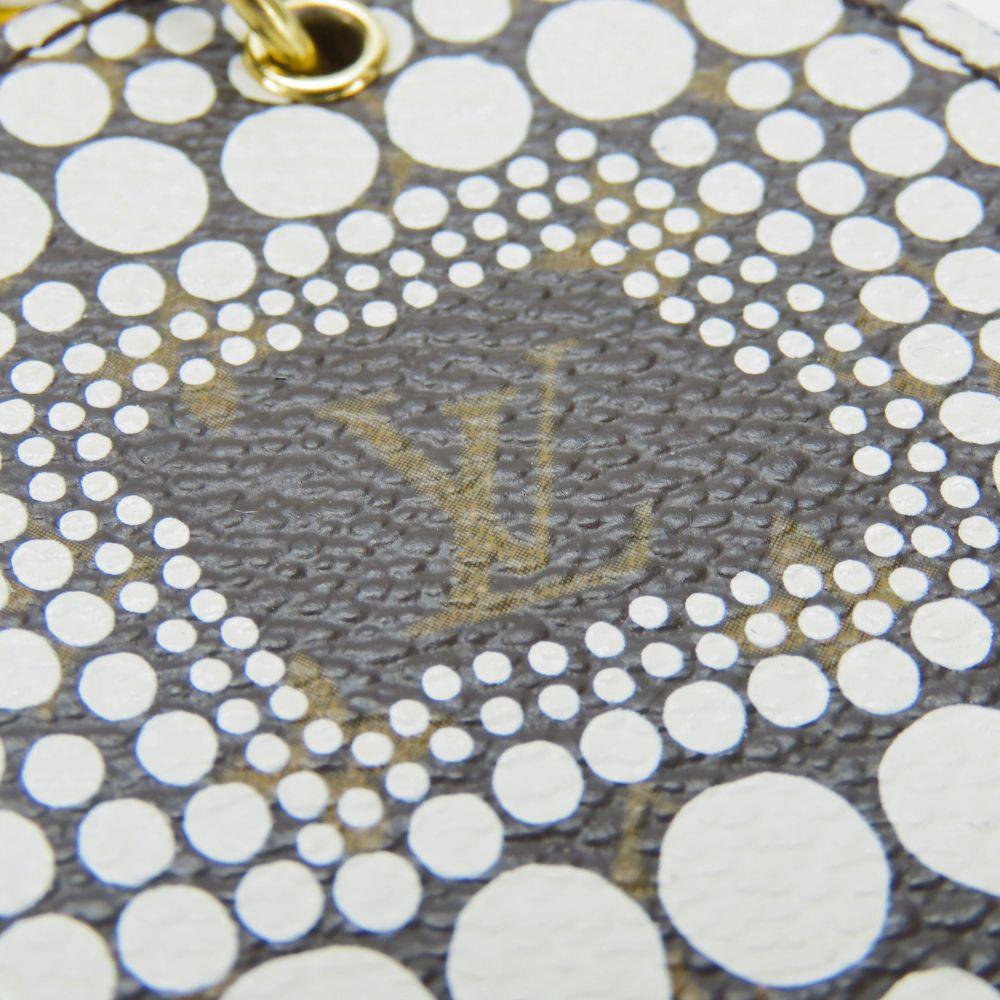Б/у брелок для ключей LOUIS VUITTON Portocre Monogram M66739 Тыква в горошек Monogram Bron белый Яёи Кусама