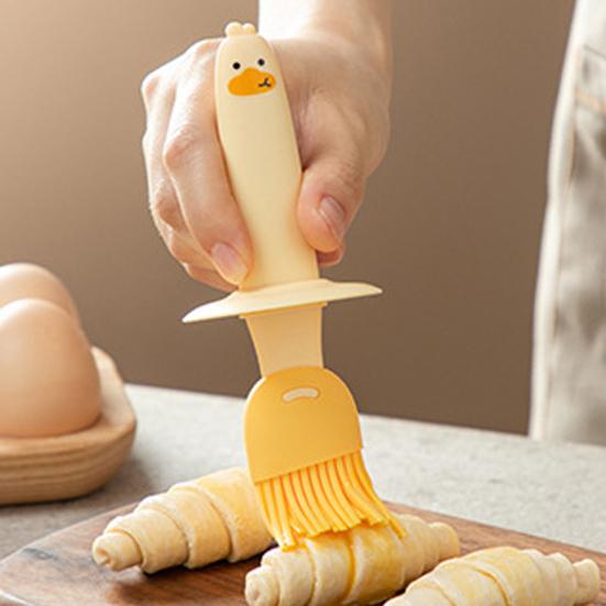 Щетка для бутылок с маслом 2 в 1, силиконовая термостойкая щетка с прозрачным многоразовым контейнером для масла, соевого соуса