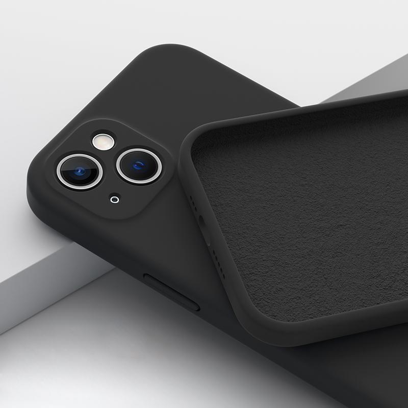 Для Xiaomi Huawei iPhone Smausng Liquid Silicon PC Case Ультратонкий ударопрочный