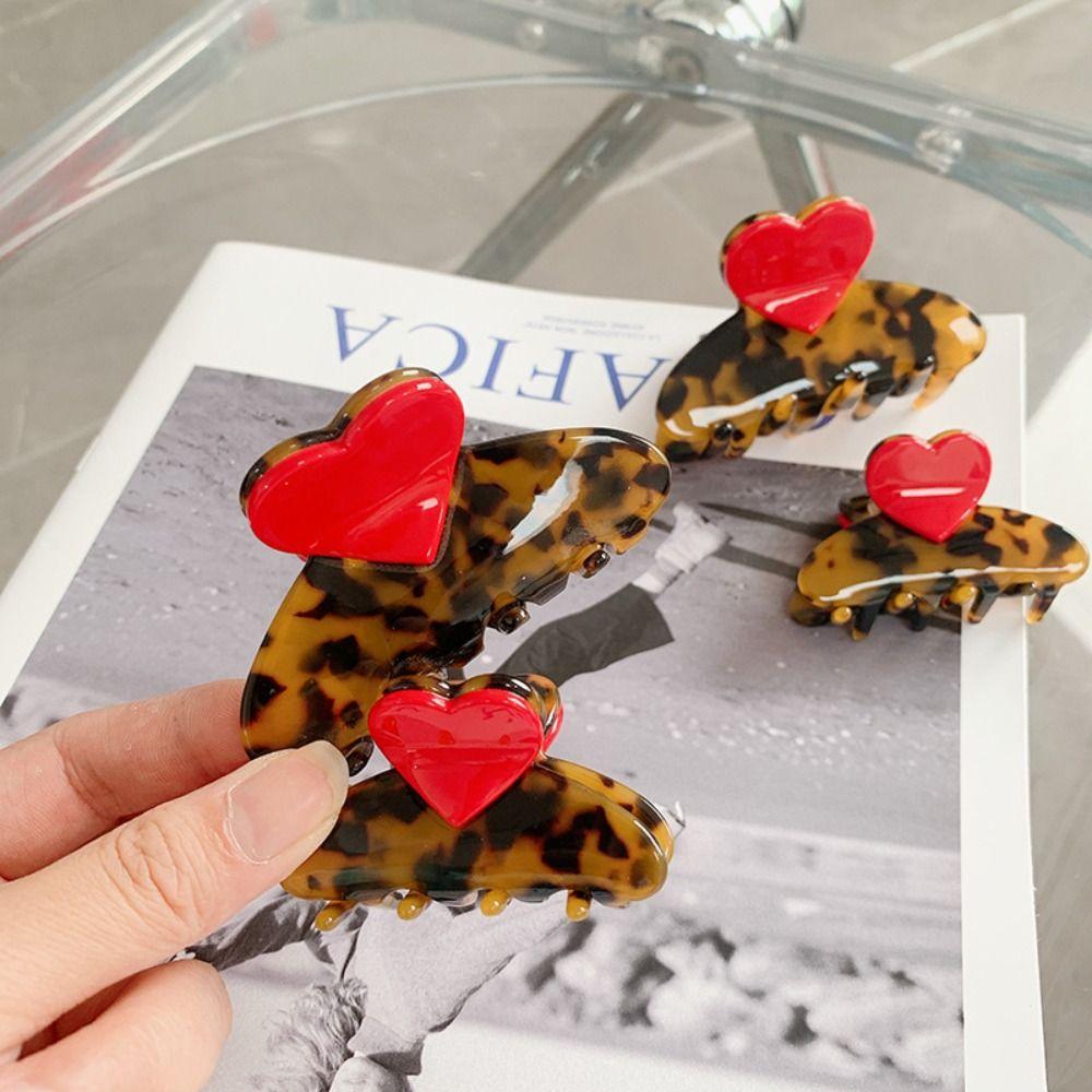 Ацетатная заколка для волос Love Barrette Creative Hair Claw Clip Women