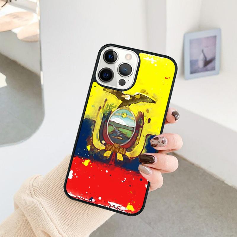 Чехол для телефона Флаг Эквадора Для iPhone 17 Air 16 15 14 11 12 13 Pro MAX Plus coque Cover Shell