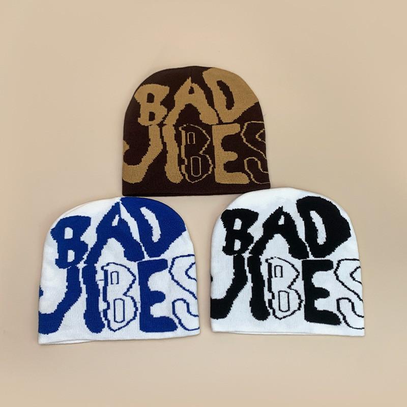 Two-Tone Knit Beanie Men Women Hip Hop Street Skate Outdoor Warm Cap