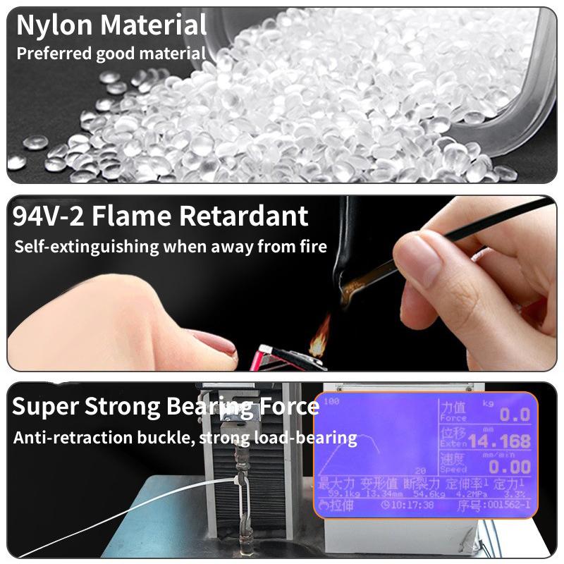 100/500 шт. Пластиковые нейлоновые кабельные стяжки самоблокирующиеся стяжки для шнуров ремешки регулируемые кабельные крепежные петли для дома офиса проволочные стяжки