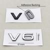 W213D ABS Chrome Black Logo V6 Emblem Letters Car Sticker Rear Trunk Badge For Volkswagen VW Touareg Passat Amarok V6 Accessories