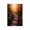 Magic Book Staircase Canvas Painting Autumn Forest Posters and Prints Wall Art for Living Room Office Decor No Frame