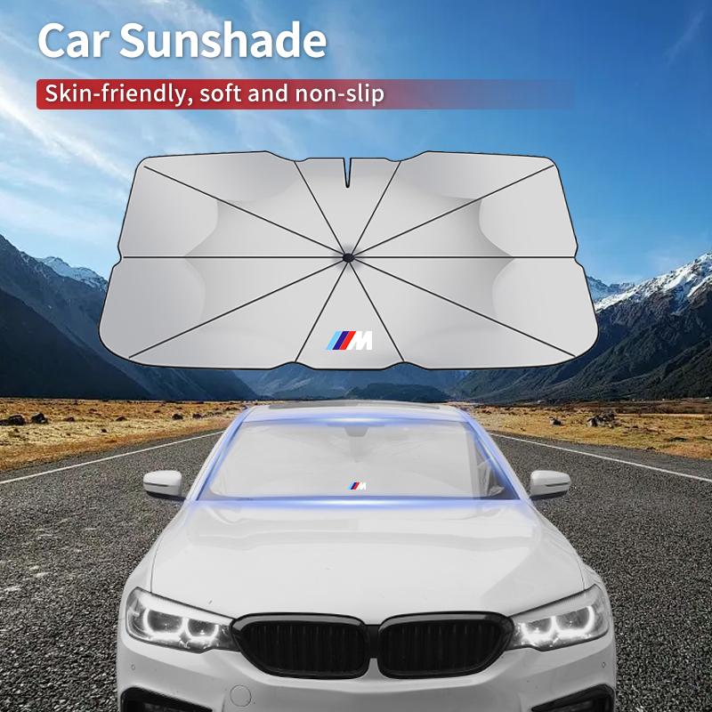 KXMHU1 Car Sticker Car Sunshade Windshield Umbrella Sun Protection Accessories For BMW M Performance 1 2 3 4 5 7 Series X1 X2 X3 X4 X5