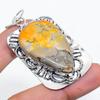 Bumblebee Jasper Handmade 925 Sterling Silver Gift Jewelry Pendant 2.48" U1l01