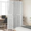 VidaXL Room Divider 4 Panels, Room Separator, Privacy Screen, Folding Screen Bedroom Living Room, White Wood 358676
