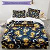 3PC Custom Name Golden Trophy Celebration Bedding Set Printed  Bedding Set Duvet Cover Closure Includes 1 Duvet Cover & 174 Pillowcases for Bedroom