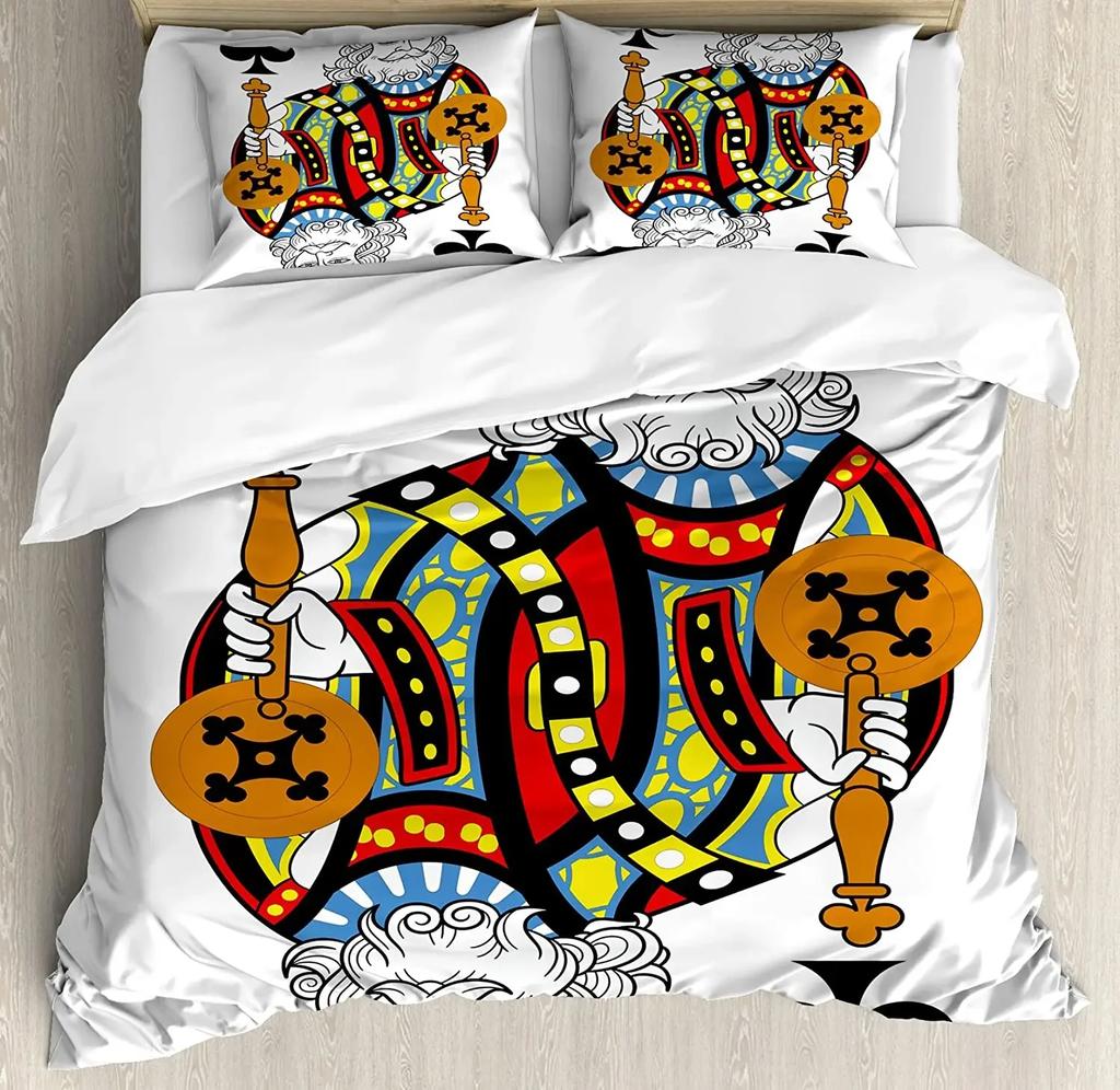 Sugar Skull Duvet Cover Set,Sugar Killer Calaveras Framework Day Of The Dead Vintage Gothic Design Print,Skull Bedding Set