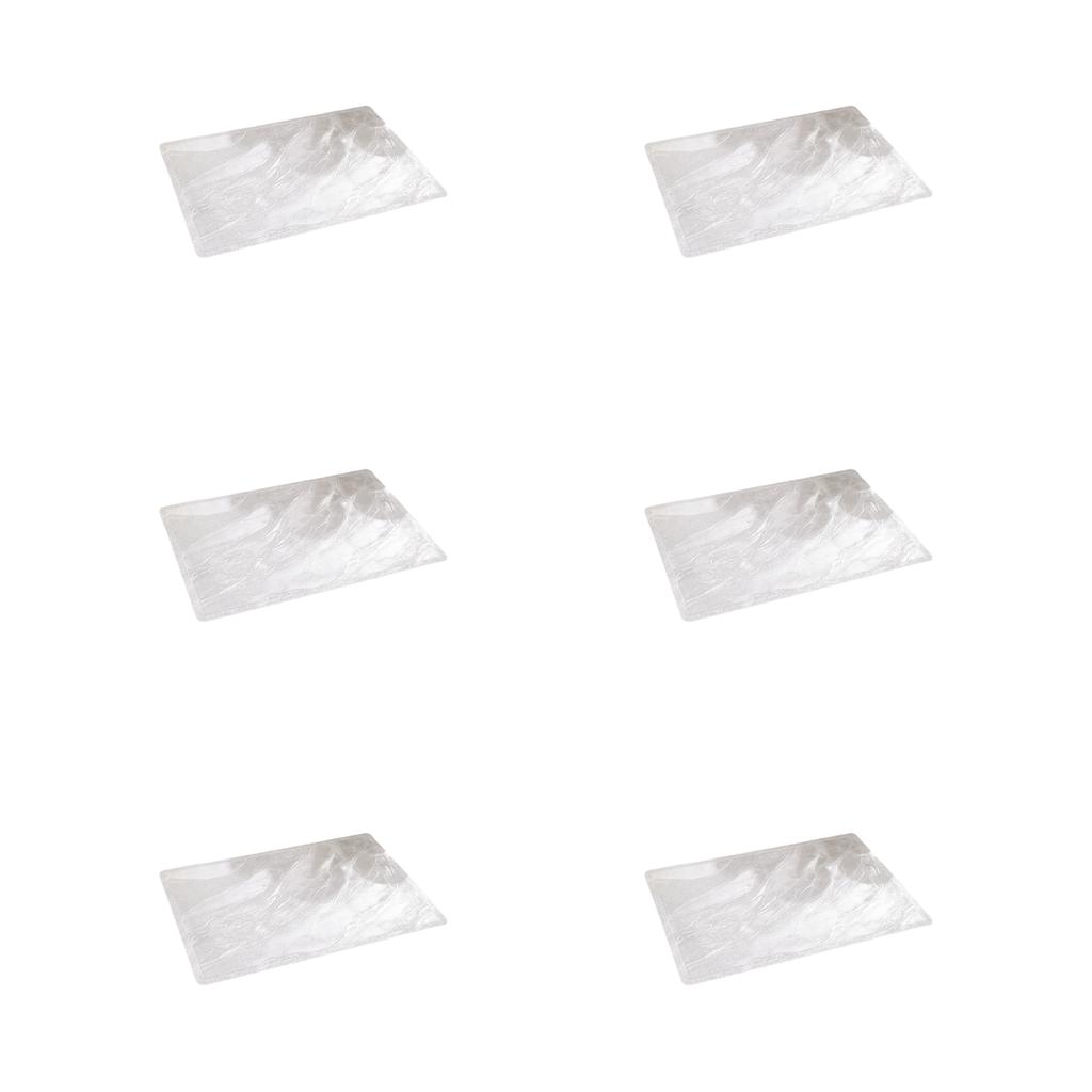 Waterproof Oil Resistant PVC Table Mats with Non Slip Backing Set of 6 Contemporary Rectangle Placemats for Dining
