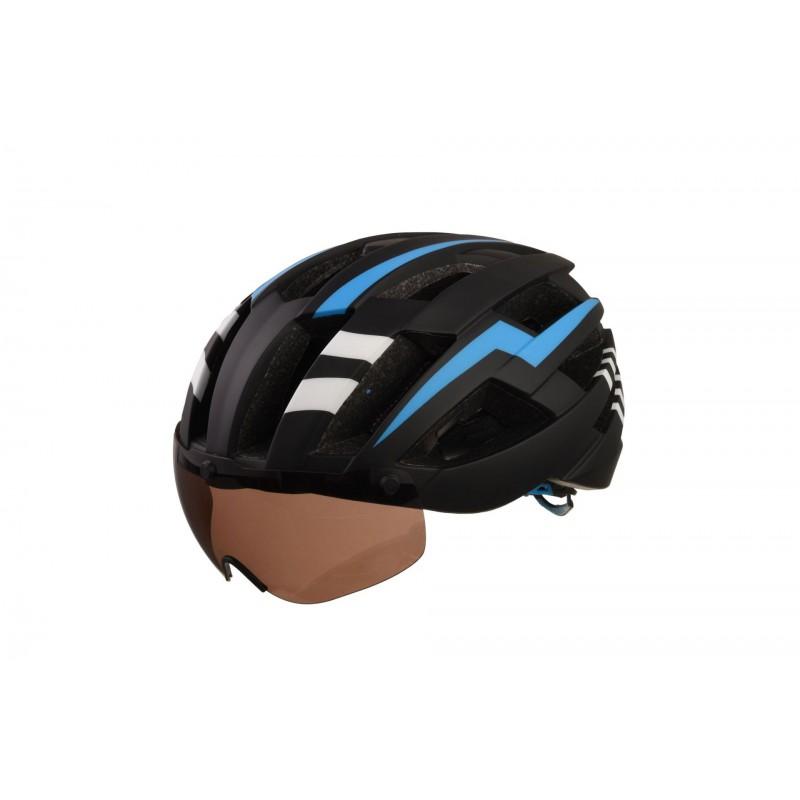 Matte Finish Integrated Cycling Helmet With Magnetic Goggle Attachment Road Mountain Bike Riding