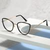 Blue Light Blocking Computer Glasses Korean Cat Eye Trendy Metal Glasses UV400 For Women Men