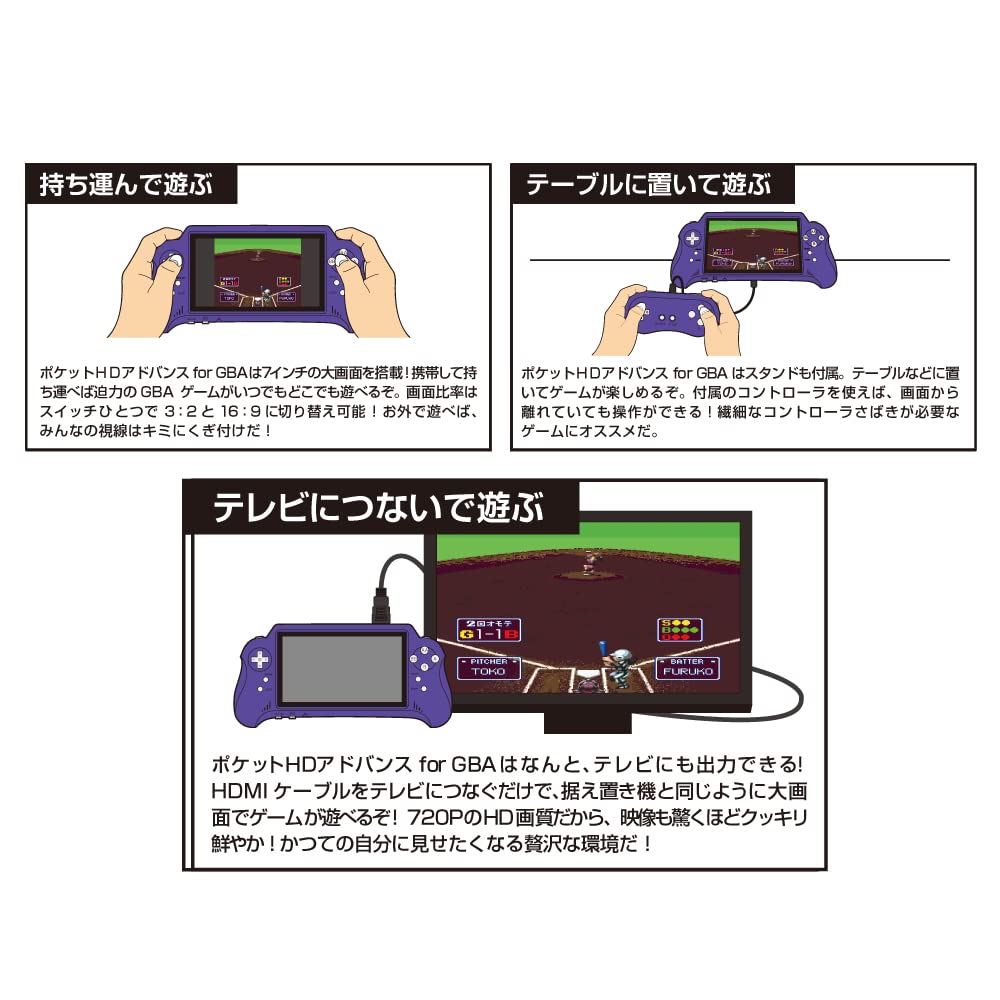 С Pocket HD Advance для GBA Game Boy Advance совместимый (Совместимый ГБ) -