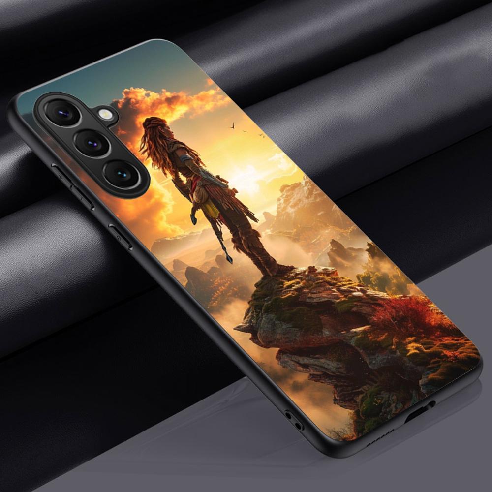 Игровой Horizon Zero модный плакат Чехол для телефона Для Samsung Galaxy S26 S25 S24 S23 S22 S21 Plus Ultra Note20 Мягкий Черный