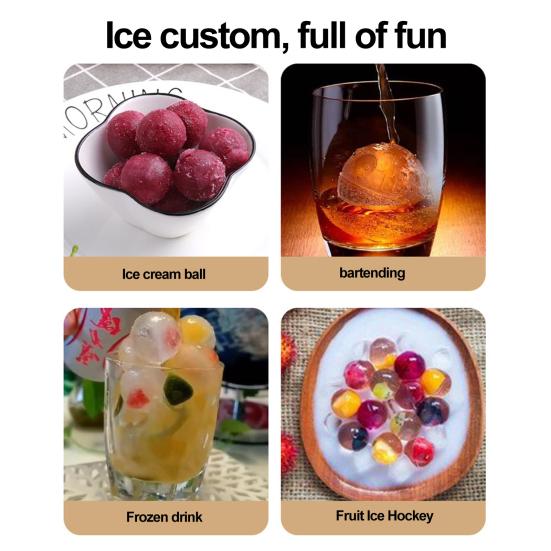 Большая емкость, легкосъемная силиконовая решетка для льда, желе, йогурт, форма для ледяного шара, холодильник, ящик для льда, пищевой контейнер для льда