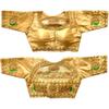 Женская блузка-сари Pujia Mills 'Phantom Silk Elephant' с коротким рукавом (Золотой, 38)