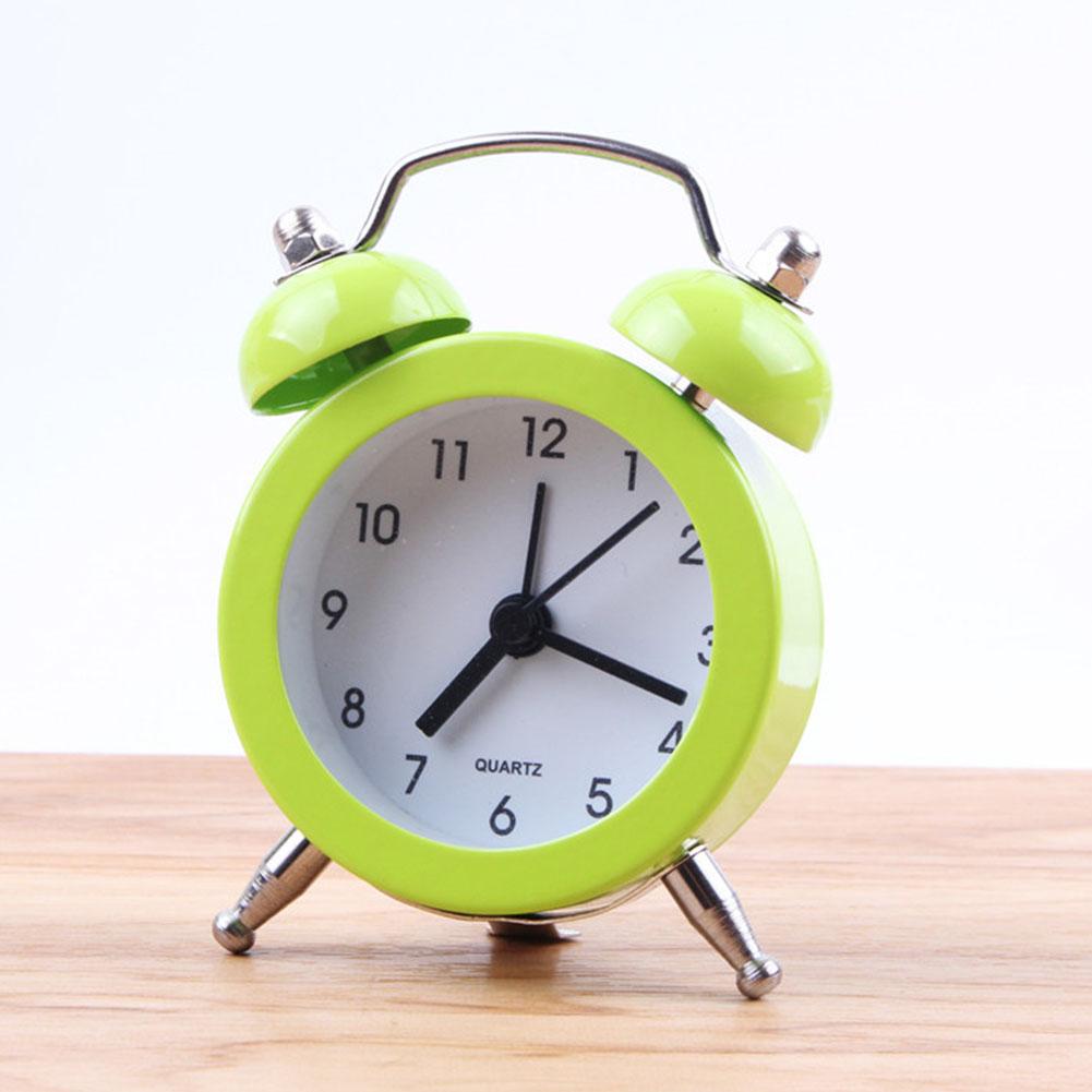 Classic Metal Material Double Bell Alarm Clock Rural Small Fresh Desktop Alarm Clock Event Holiday Small Gifts Desk Home Decor