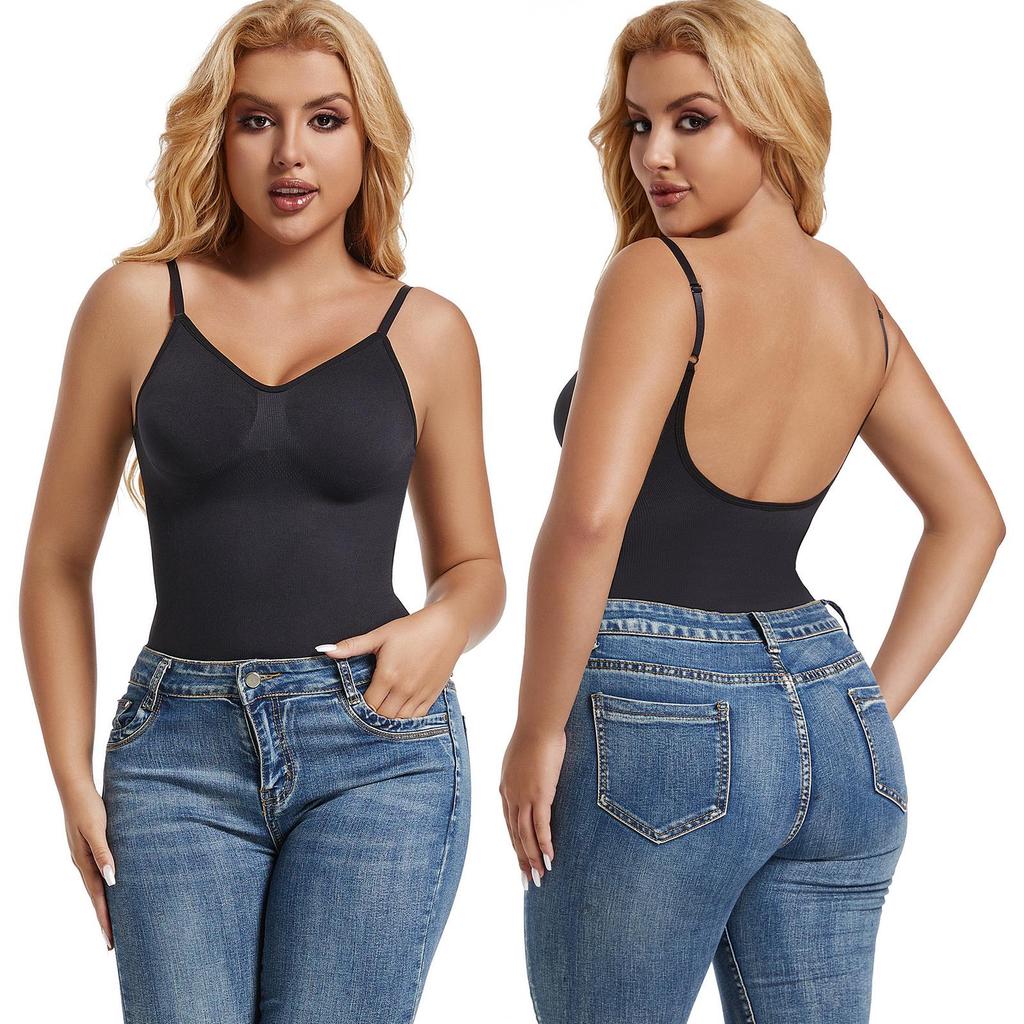 Боди Корректирующее белье для женщин Корректирующее белье для живота Корректирующее белье для тела Бесшовные стринги Боди U-образный вырез с открытой спиной Купальники Топы Тренер для талии Нижнее белье для похудения