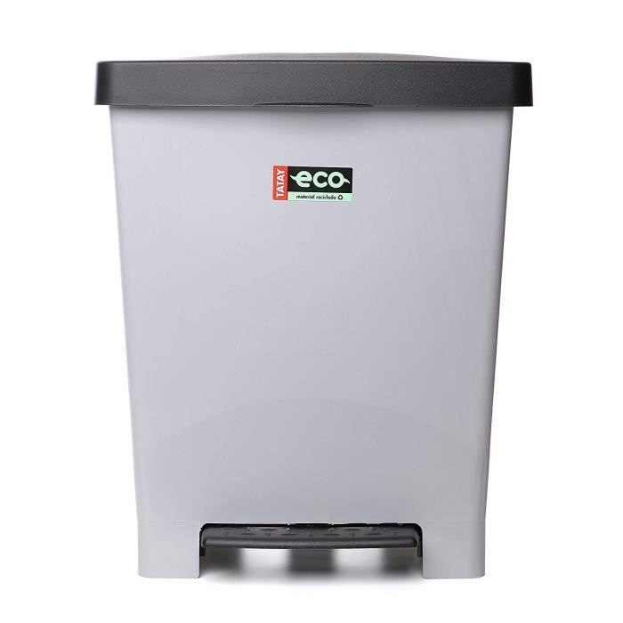Poubelle à Pédale - Tatay - 23 Litres - Plastique - Gris - Antidérapante