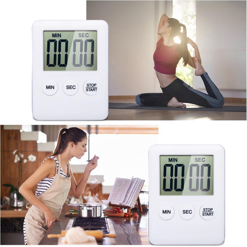 Ультратонкий таймер с ЖК-дисплеем, 4 шт., цифровое напоминание для мини-кухни