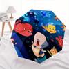 The Little Mermaid Animals Automatic 3-Fold Umbrella Design, Cute Cartoon Pattern, Portable Outdoor Umbrella, Perfect, Holiday Gift for Disn
