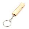 Портативный высокочастотный громкий аварийный свисток с двумя отверстиями и брелоком (золотой)